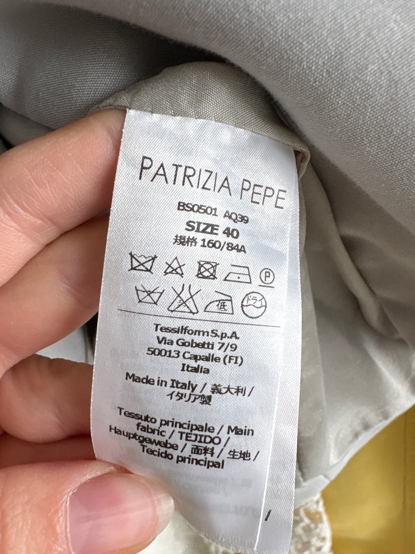 Sacou ultra cambrat Patrizia Pepe cin poplin modelator silver gray
