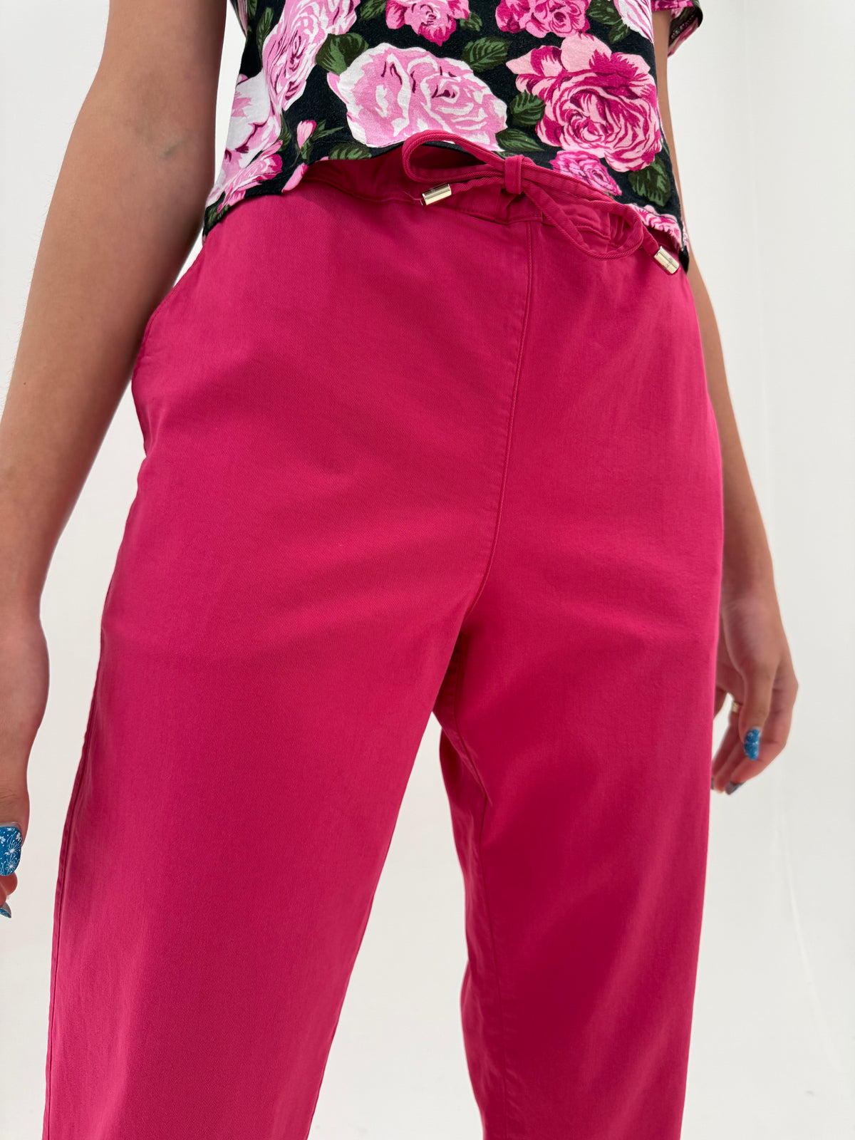 Pantaloni Max Mara ultra confort cu influențe casual Barbie pink