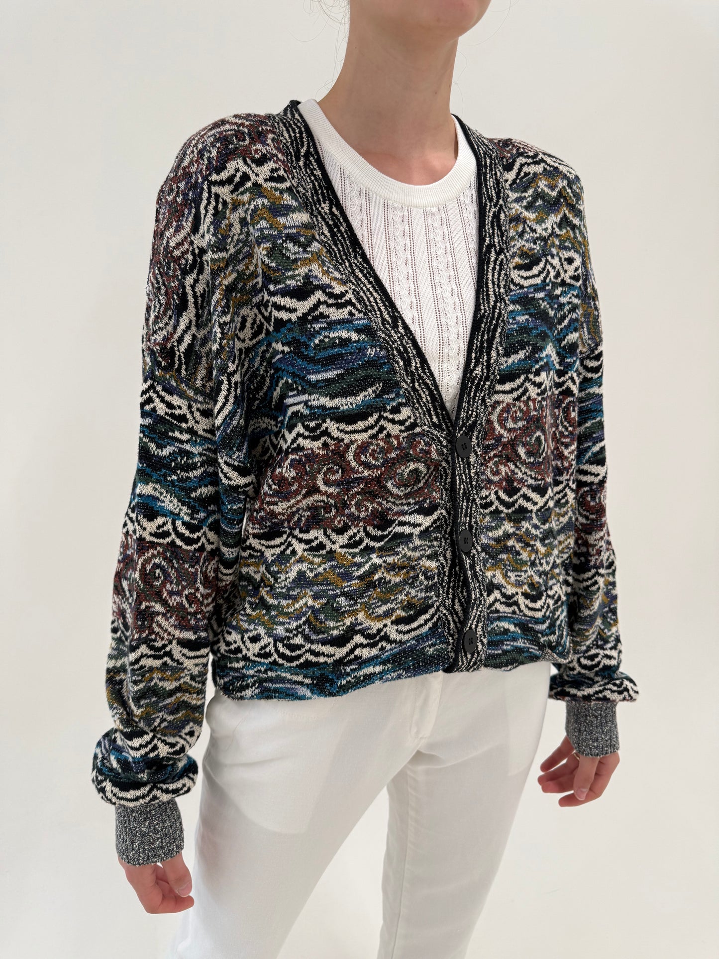 Cardigan Missoni excepțional de vară din jerse specific brandului