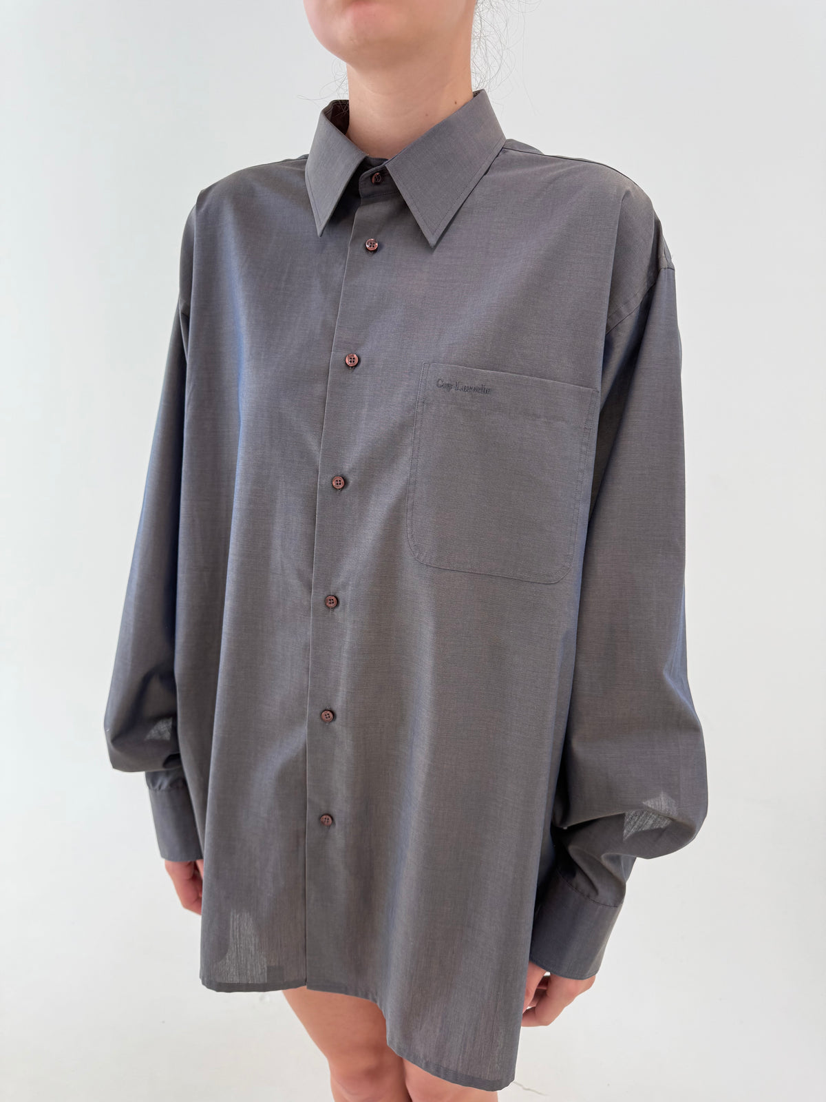 Cămașa luxury Guy Laroche plus size din poplin excepțional perlat de bumbac plin