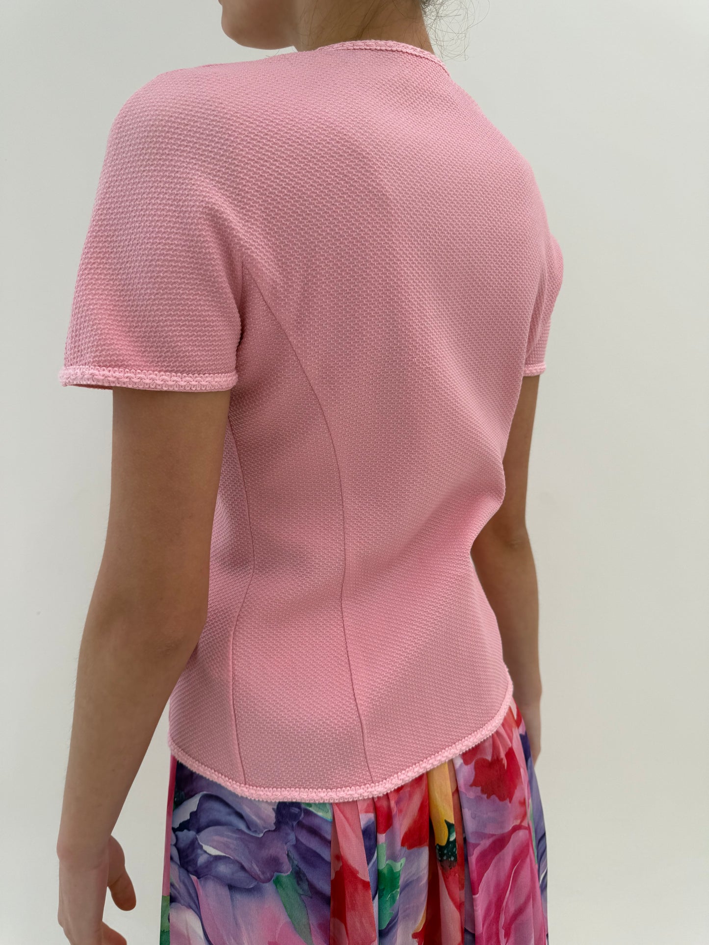 Sacou vintage roz pudrat de brand luxury italian Liola din bumbac premium