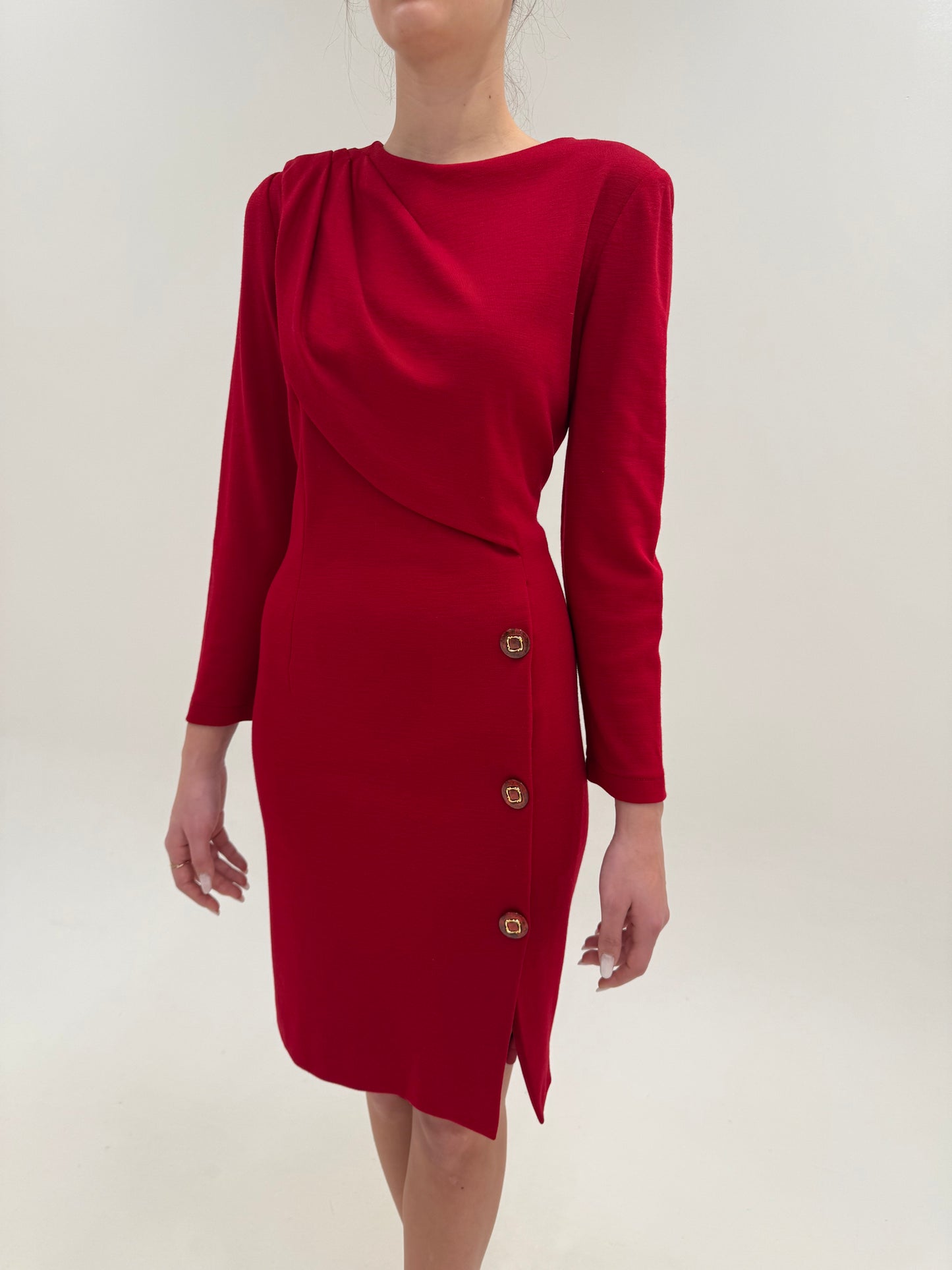 Rochie luxury Luisa Spagnoli spectaculoasă dark cherry red