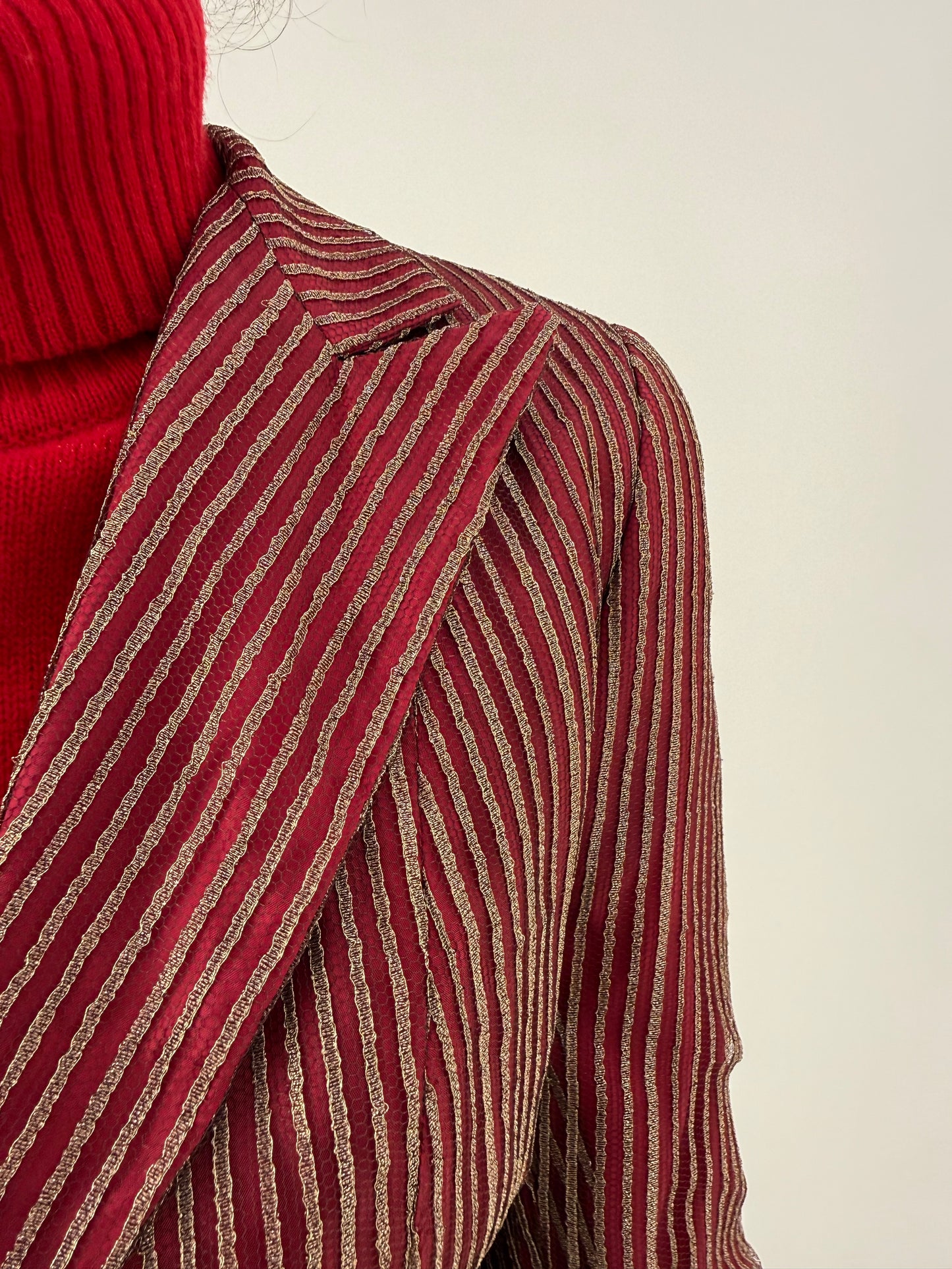 Sacou ultra luxury prețios Talbot Runhof cu bază de mătase și dantelă chantily