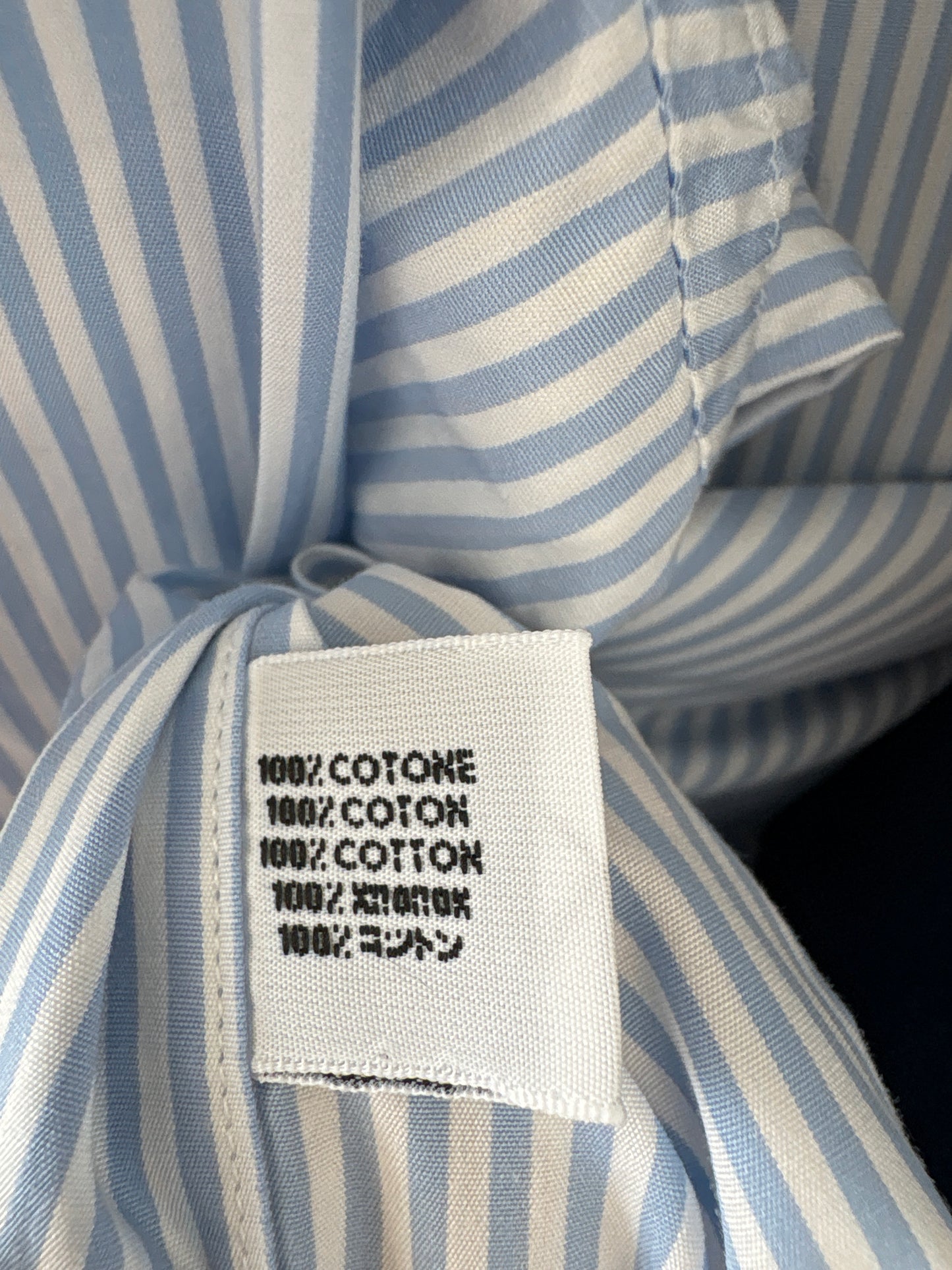 Cămașa super premium italiană în dungi baby blue din poplin excepțional