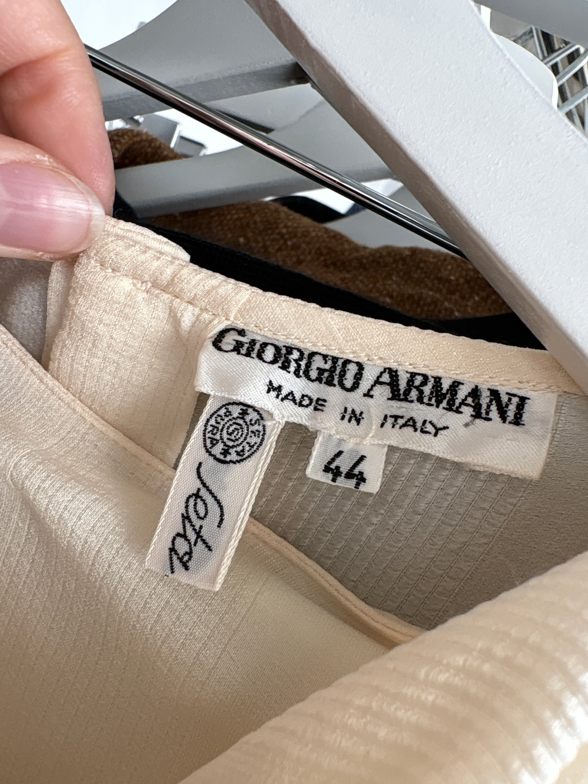 Cămașa Giorgio Armani ultea luxury vintage din mătase naturală