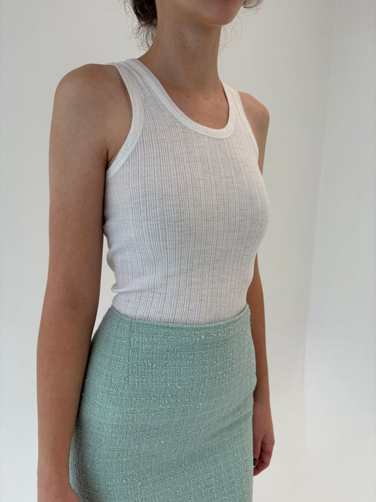 Top italian din mix de lana extrafina ribbed