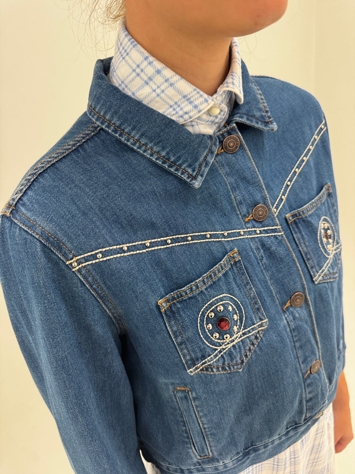 Geaca premium The Koples din jeans petite classic wash