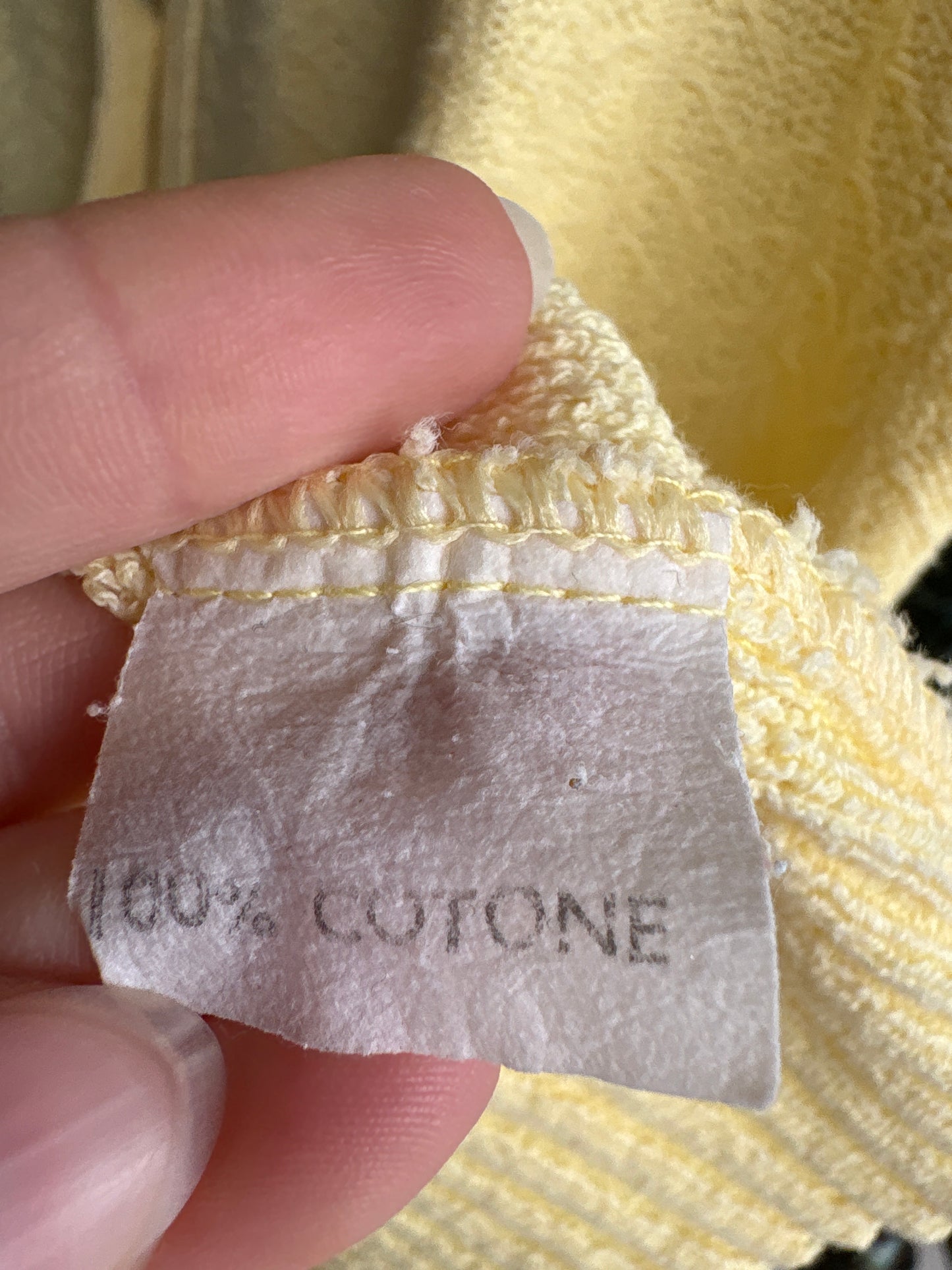 Top vintage italian butter yellow din bumbac premium