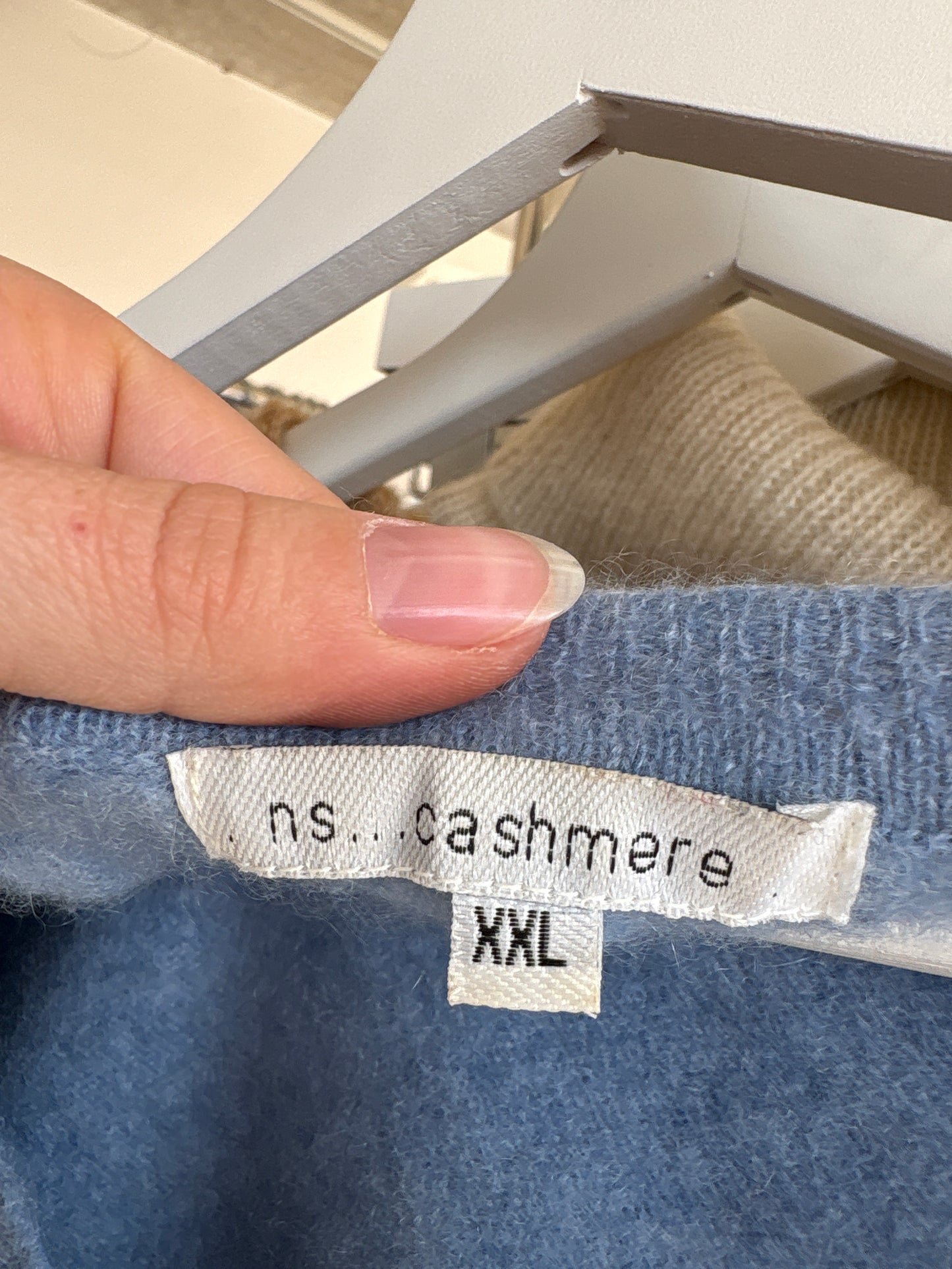 Pulover baby blue din cașmir multiply