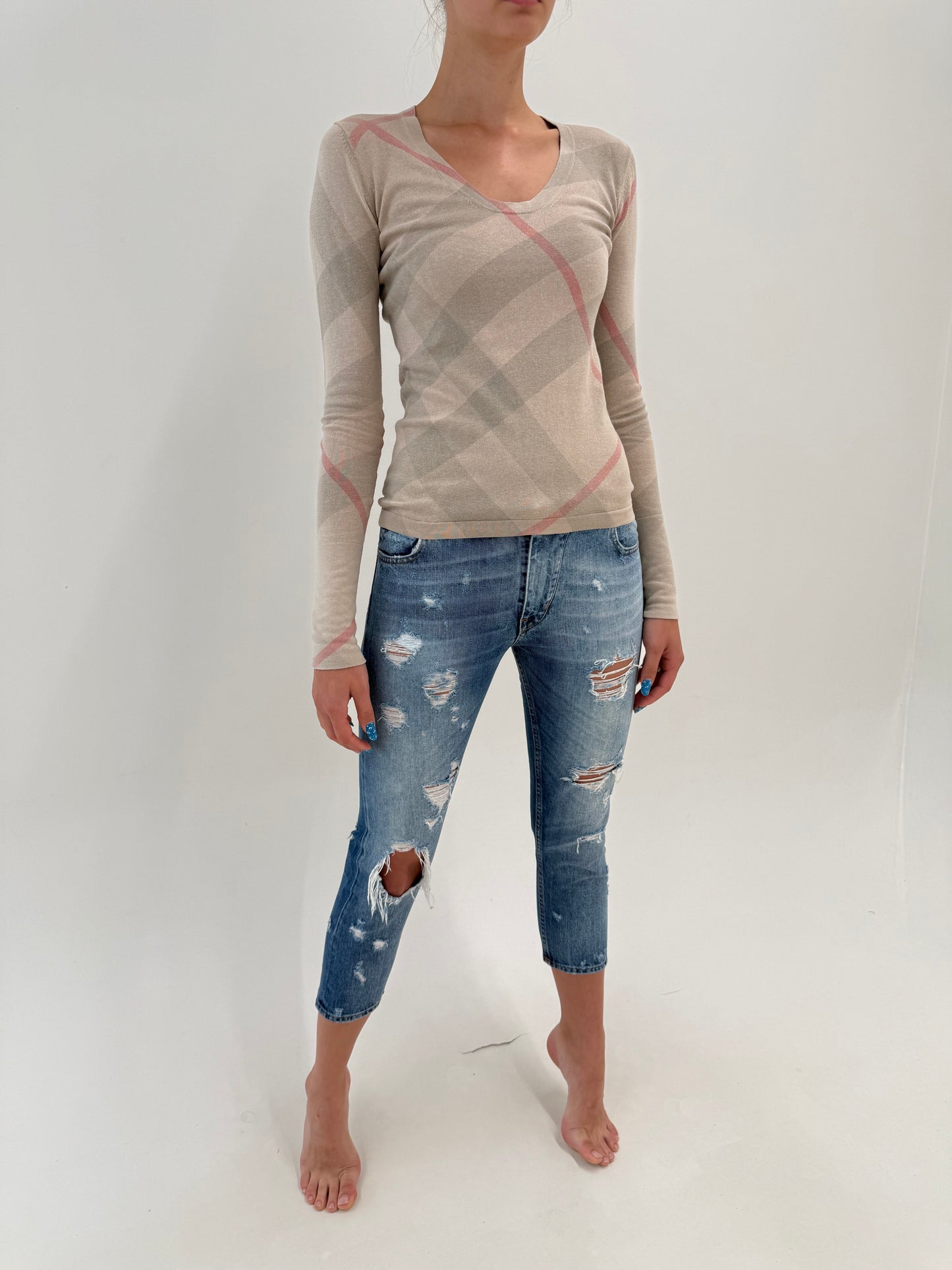 Jeans petite Balmain / capri tall distress effect classic wash