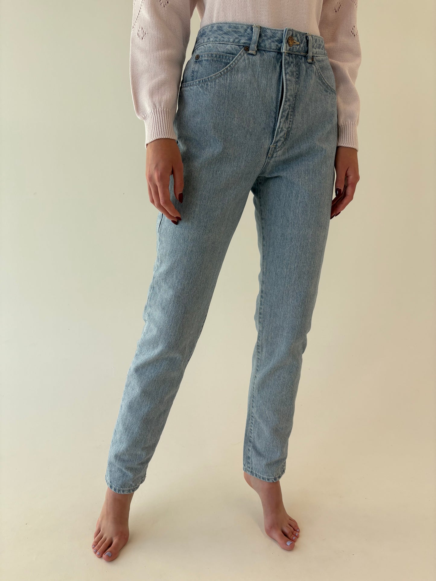 Jeans vinatge premium tall cu talie ultra înaltă plin cu ținuta