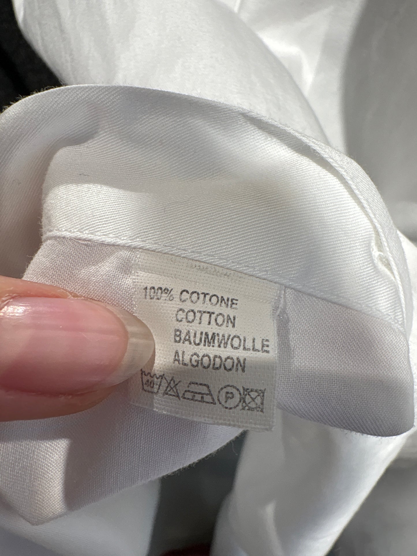 Cămașa premium italiană albă din poplin excepțional de bumbac