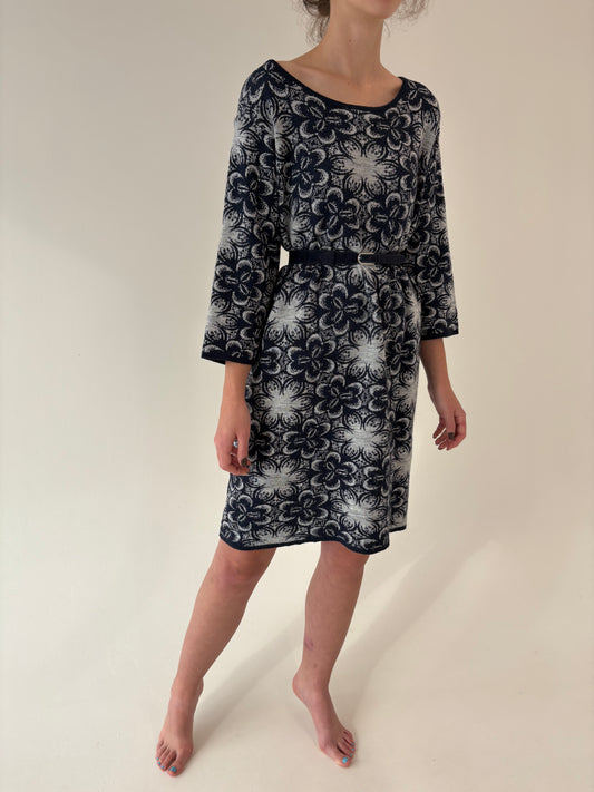 Rochie din jerse de lana merino extrafina de gramaj mare