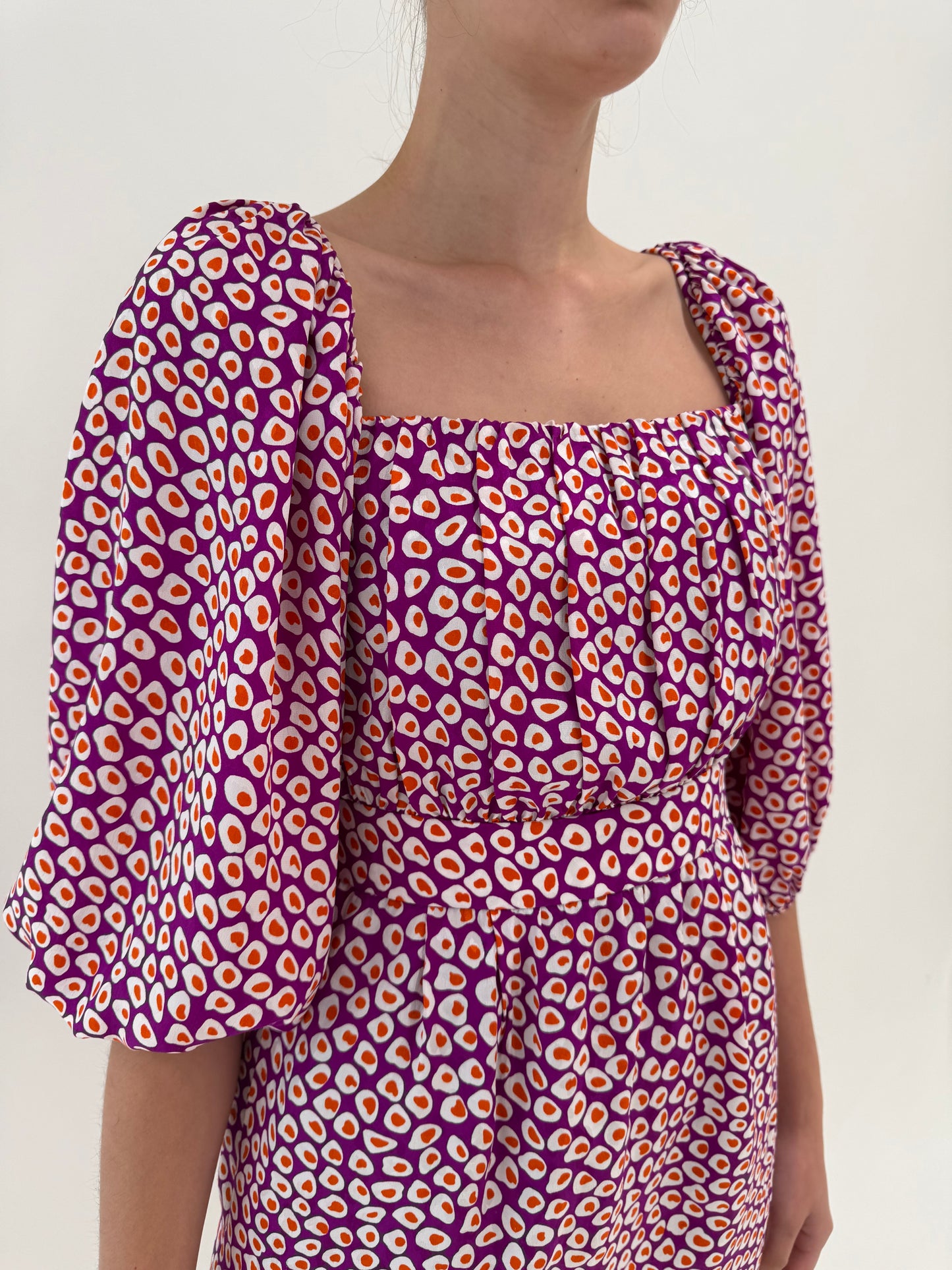 Rochie Yves Saint Laurent archive piece de colecție din mătase naturală circa 1980