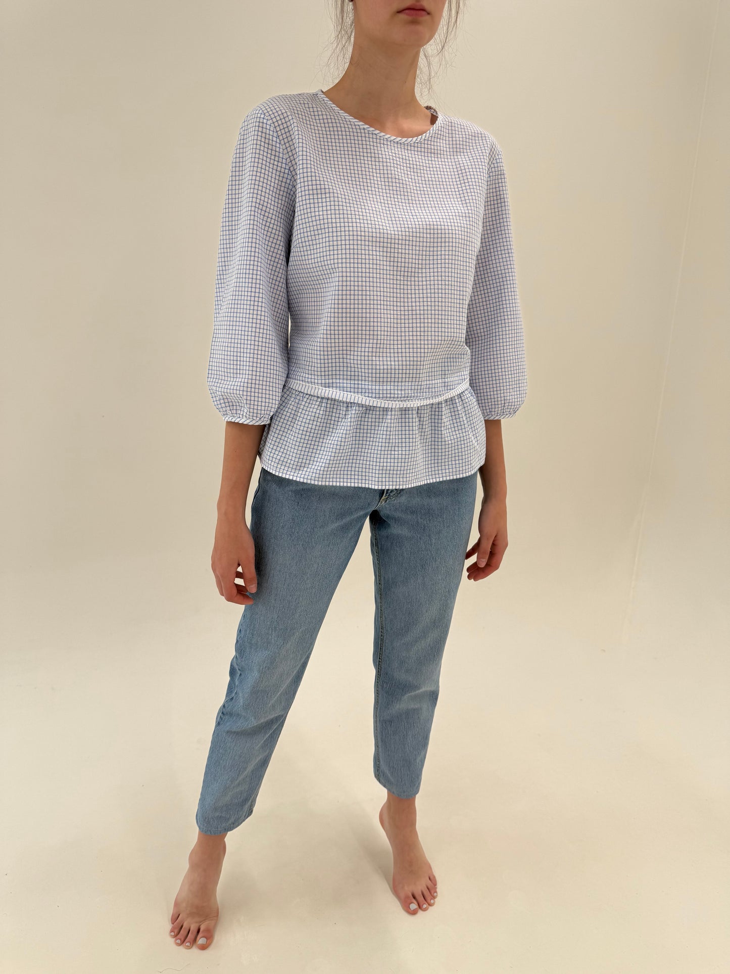 Jeans vintage premium cu talie ultra înaltă lighter wash