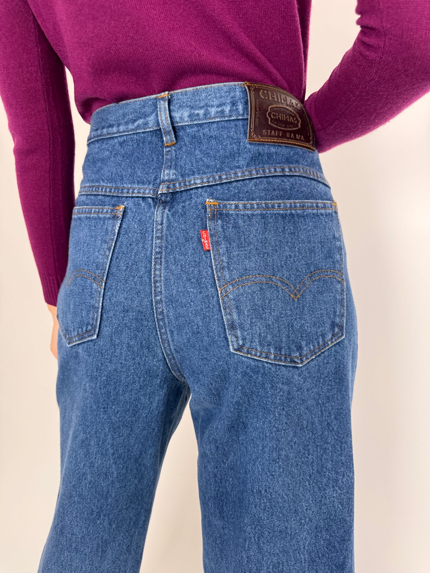 Jeanși vintage premium cu talie înaltă clasic fit & wash