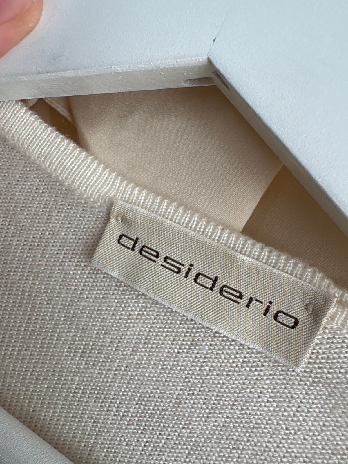 Cardigan butter white italian clasic din mix de lana extrafina tall