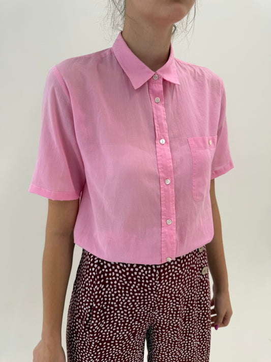 Cămașa powder Pink de brand luxury italian din cea mai fină panzica de bumbac