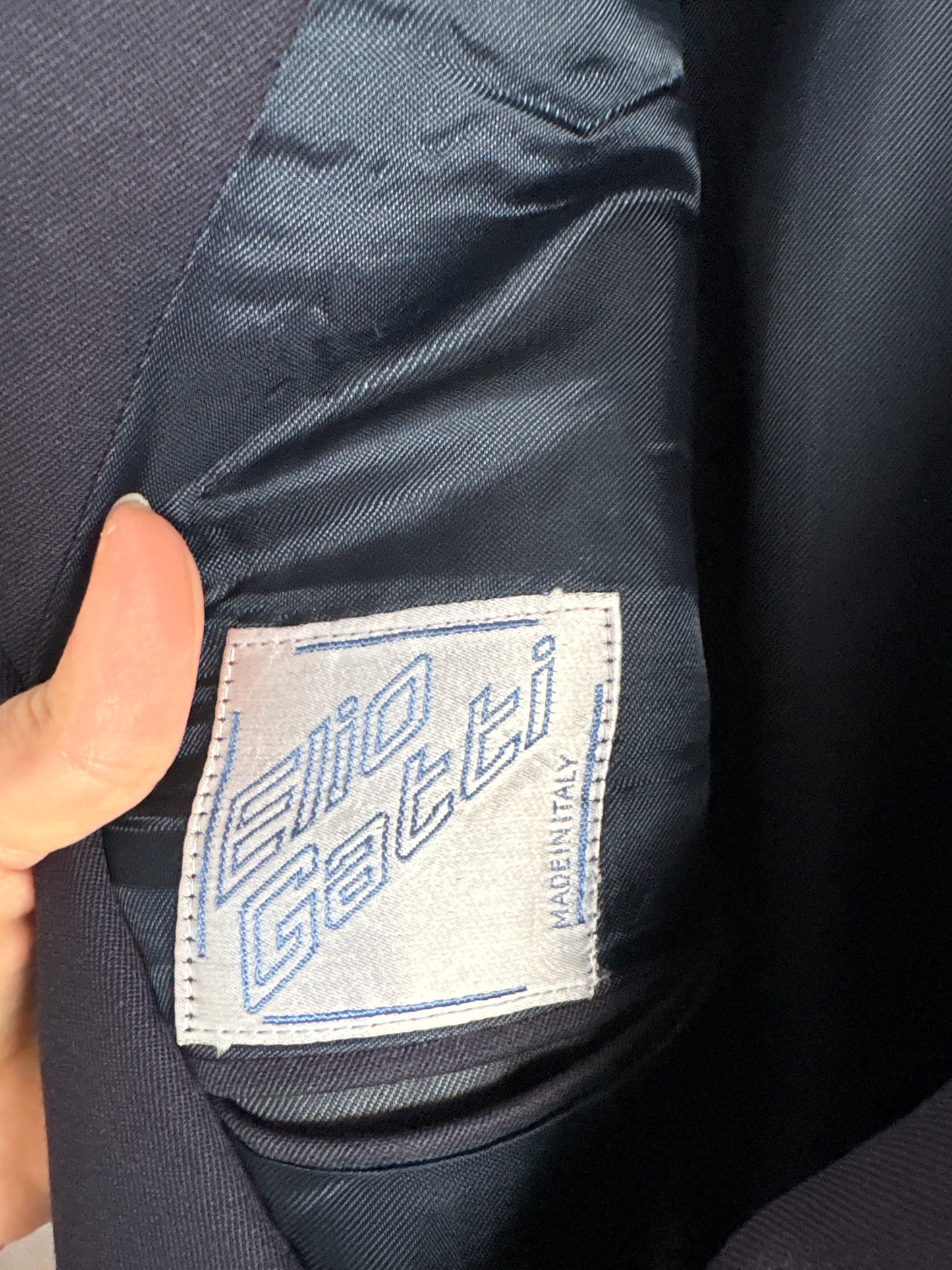 Sacou vintage italian excepțional cu nasturi metalici și închidere dublă