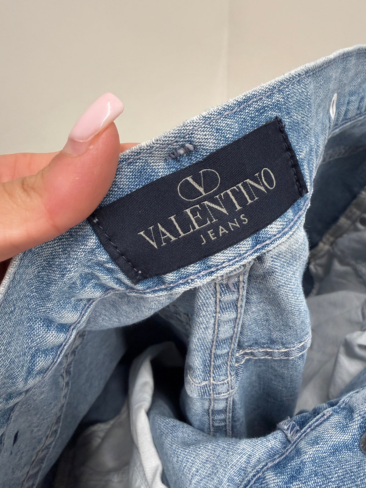 Jeans Valentino vintage classic wash and fit din bumbac plin