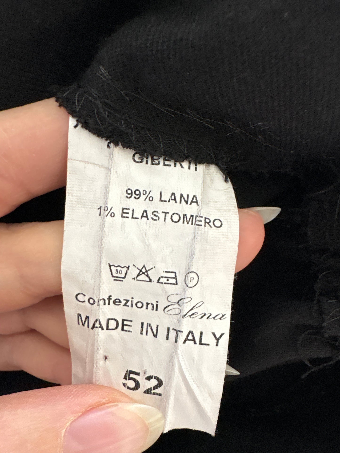 Pantaloni negri italienești din lana extrafina confort cu talie înaltă mom fit