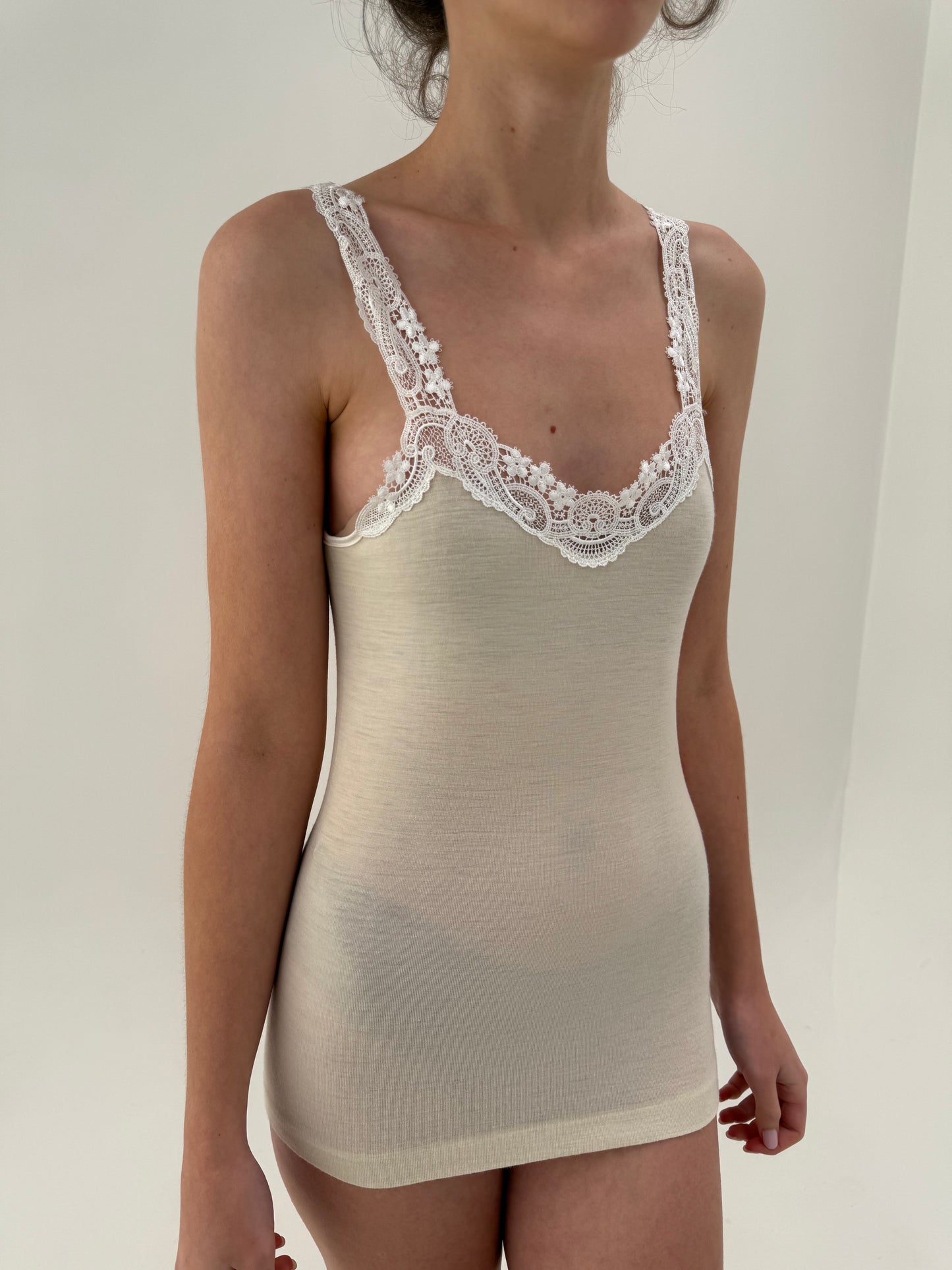 Maieu high end italian din mătase naturală și lana extrafina cambrat