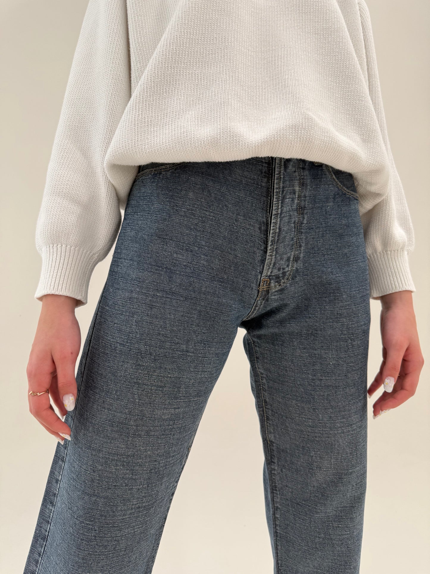 Jeans luxury Armani din bumbac cu in