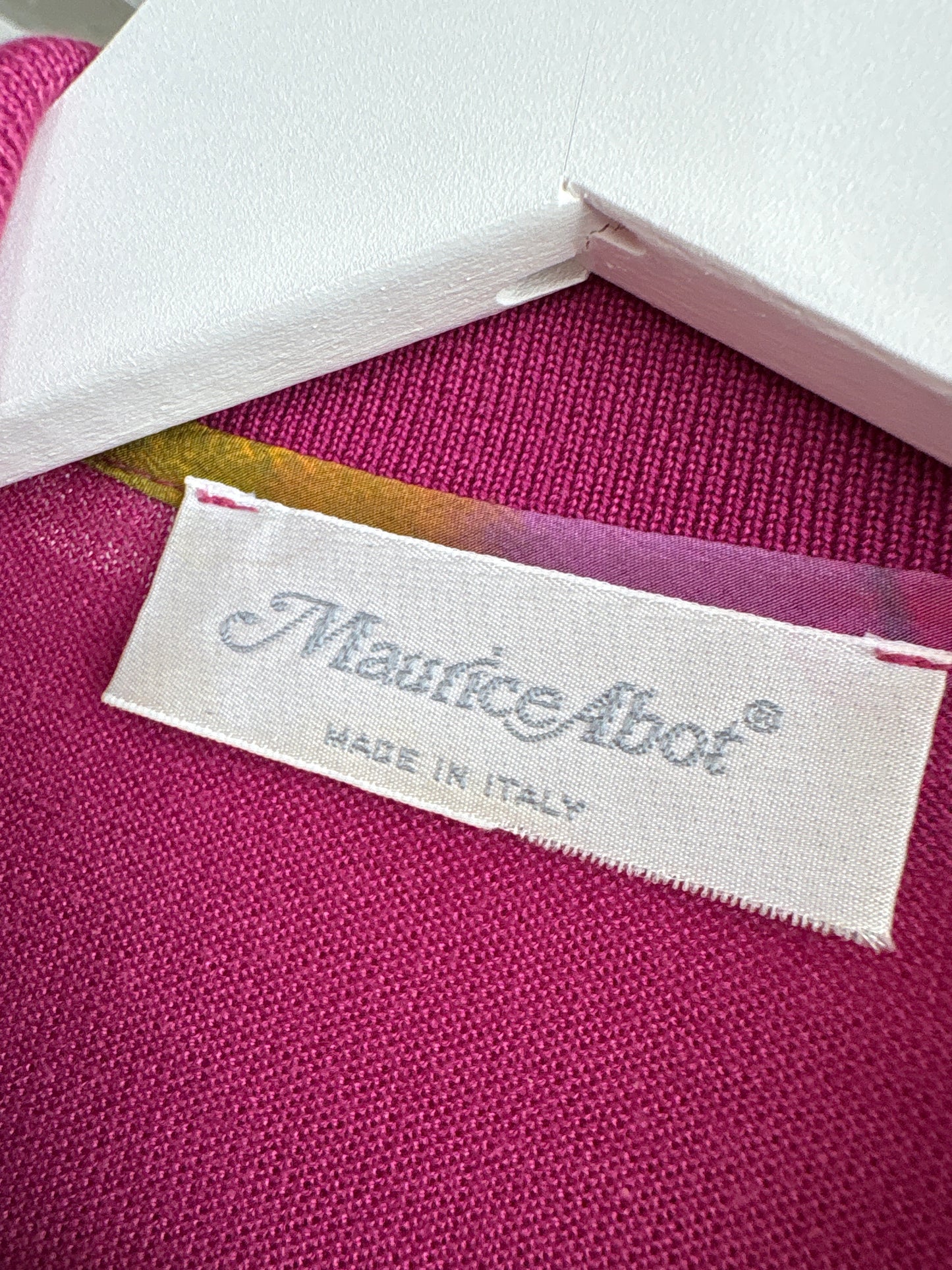 Top polo vintage din creppe de mătase naturală în culori tari