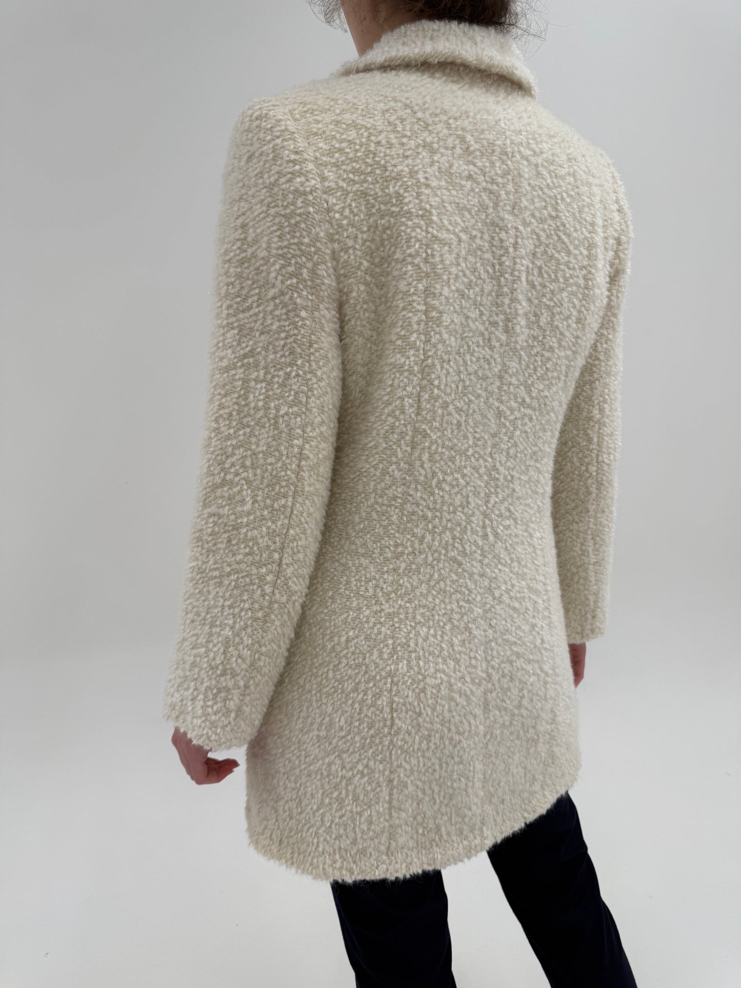 Palton cambrat old vintage early 70s din boucle excepțional de lana