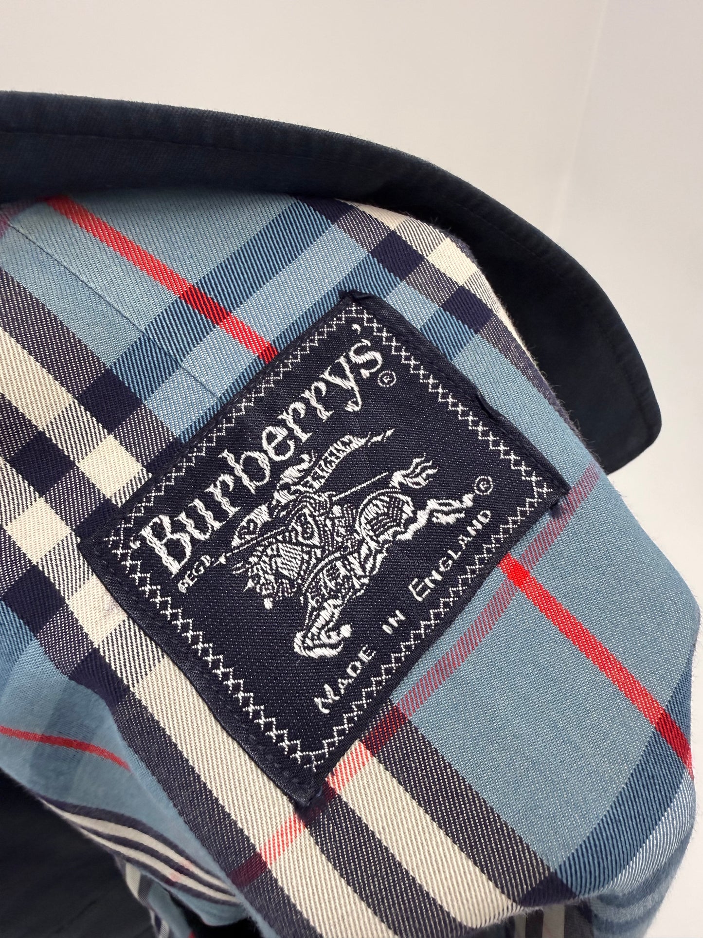Trench Burberry vintage în croi lung Navy blue