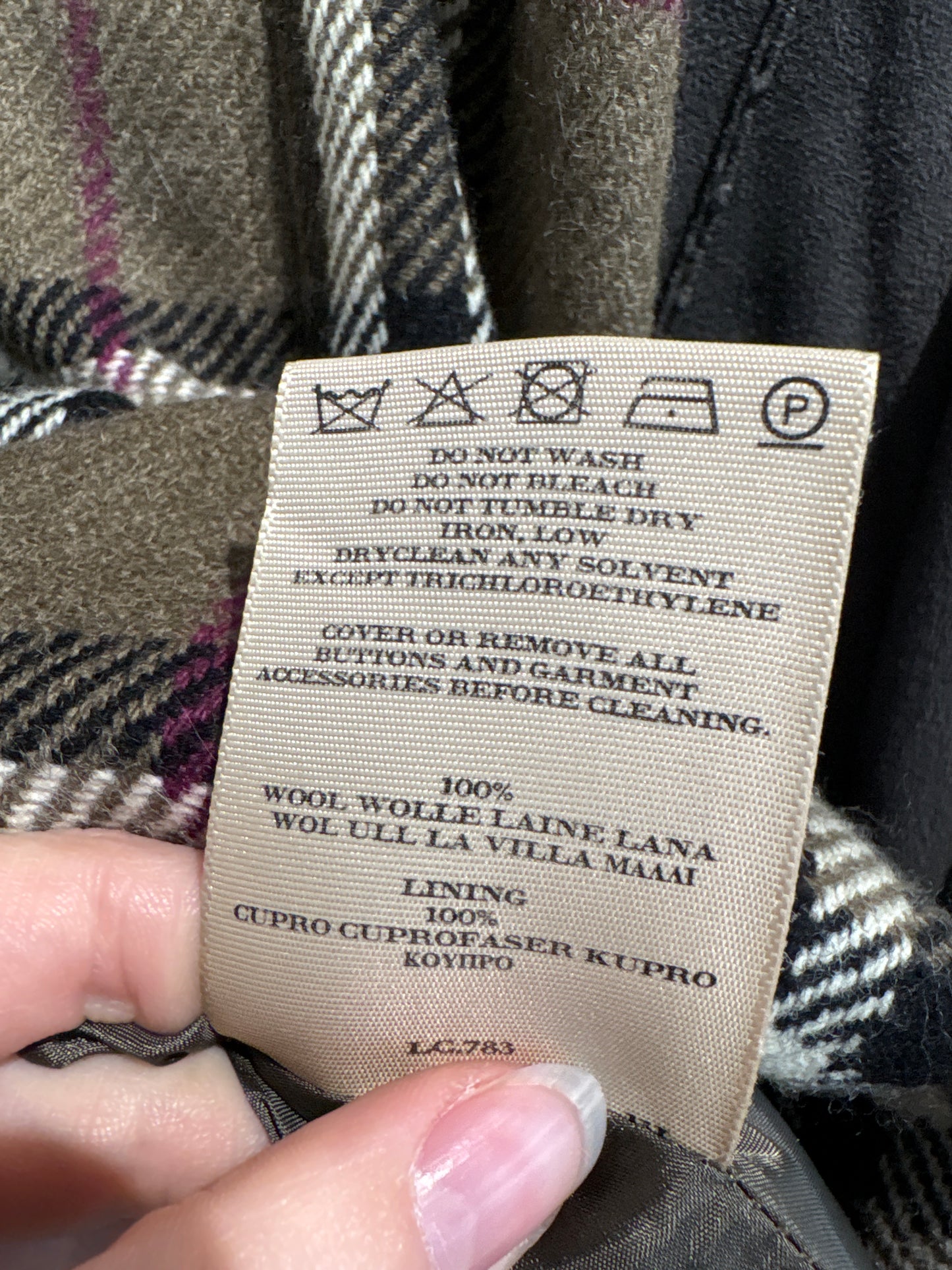 Fustă amplă Burberry cu print specific brandului din lana extrafina