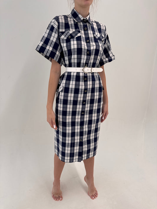 Rochie italiana de designer din bumbac luxury în croi lejer