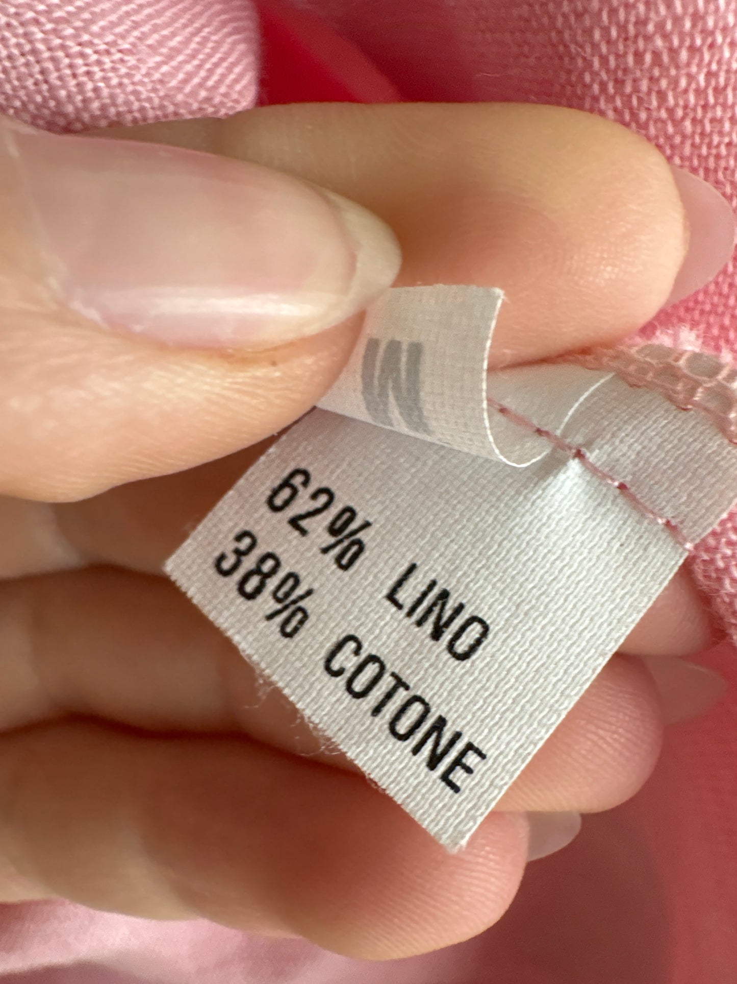 Sacou vintage italian excepțional powder Pink din pânză de in și bumbac