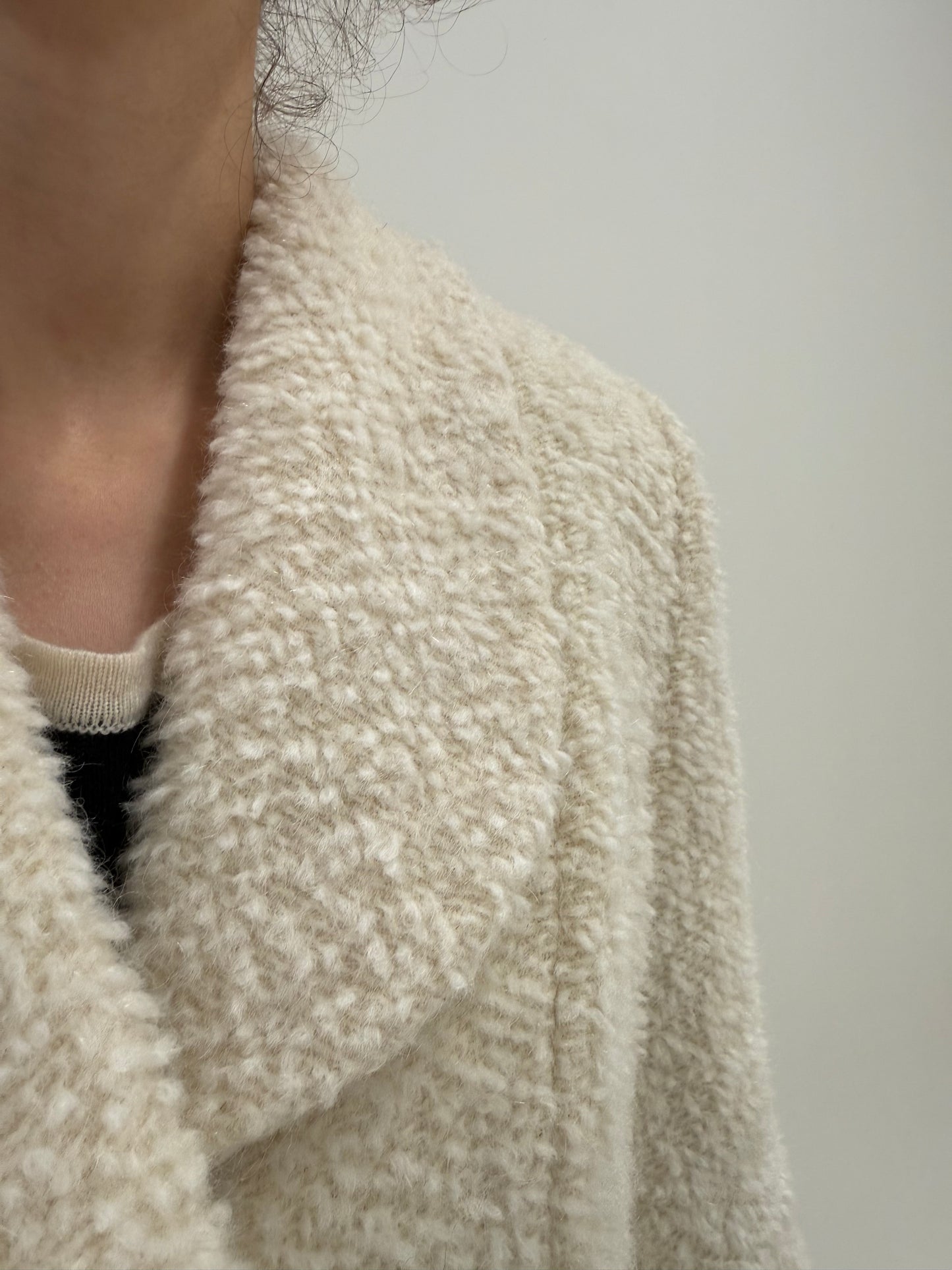 Palton cambrat old vintage early 70s din boucle excepțional de lana