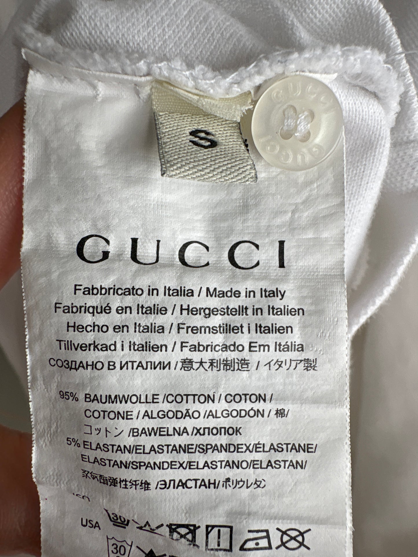 Top polo Gucci din bumbac de gramaj mare brodat