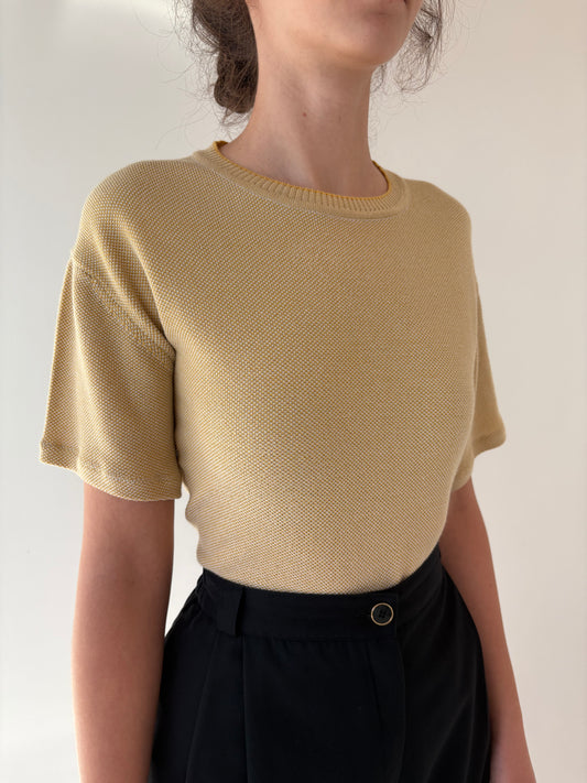 Top camel italian din jerse excepțional de bumbac de gramaj mare