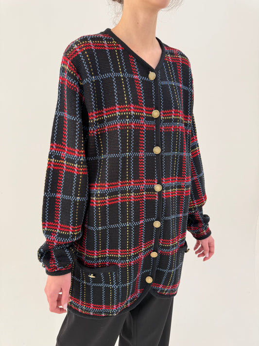 Cardigan lung în stil Chanel vintage italian din lana extrafina