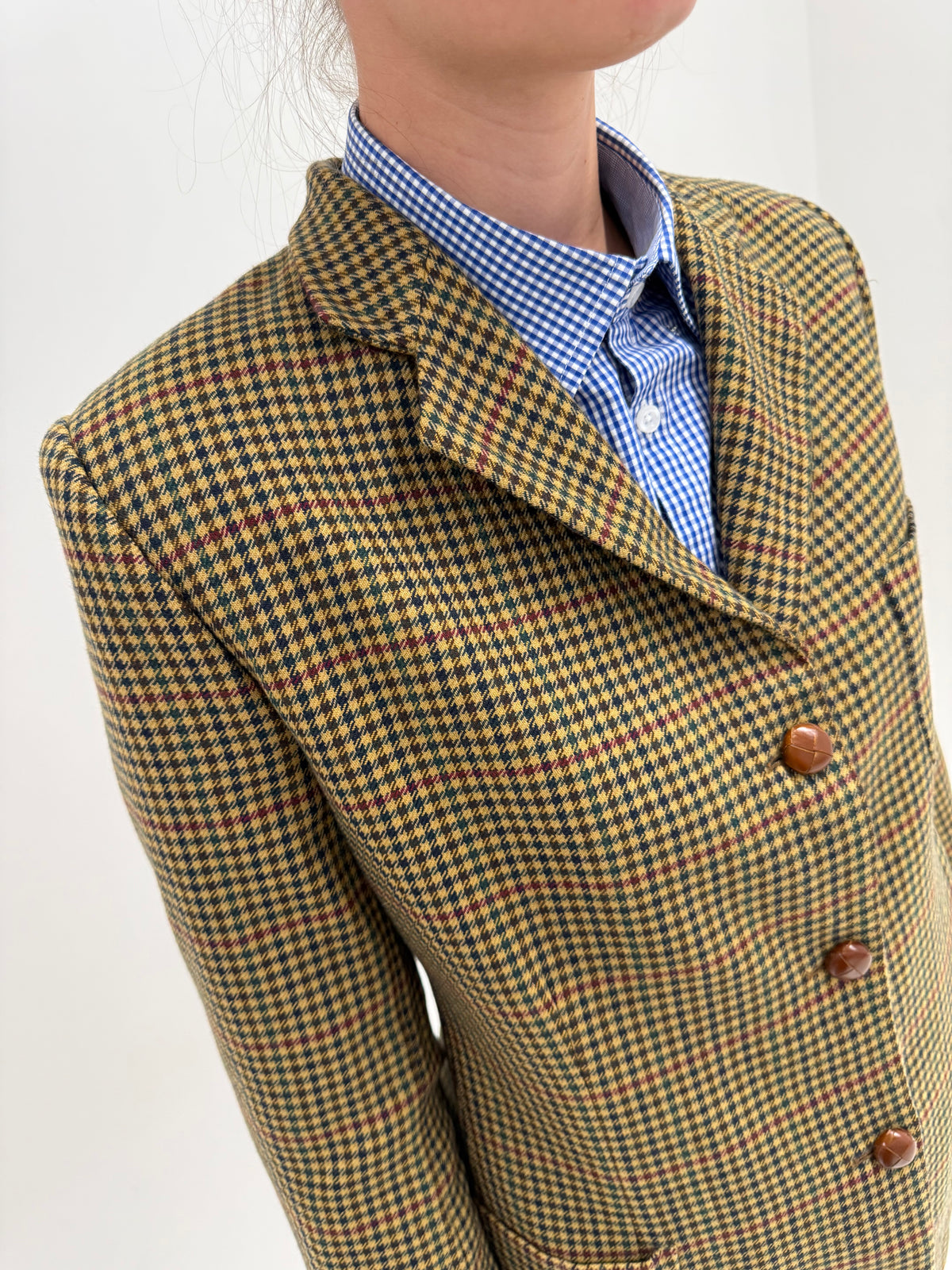 Sacou de brand luxury italian Tombolini  din tweed excepțional de lana