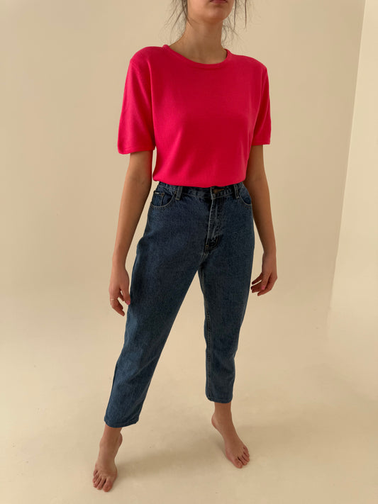 Jeans vintage classic wash and fit cu talie înaltă