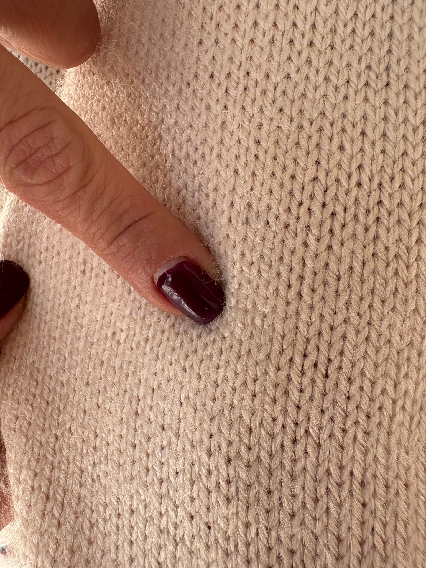 Cardigan vinatge lung butter white din lana plină extrafina cu inserții neon