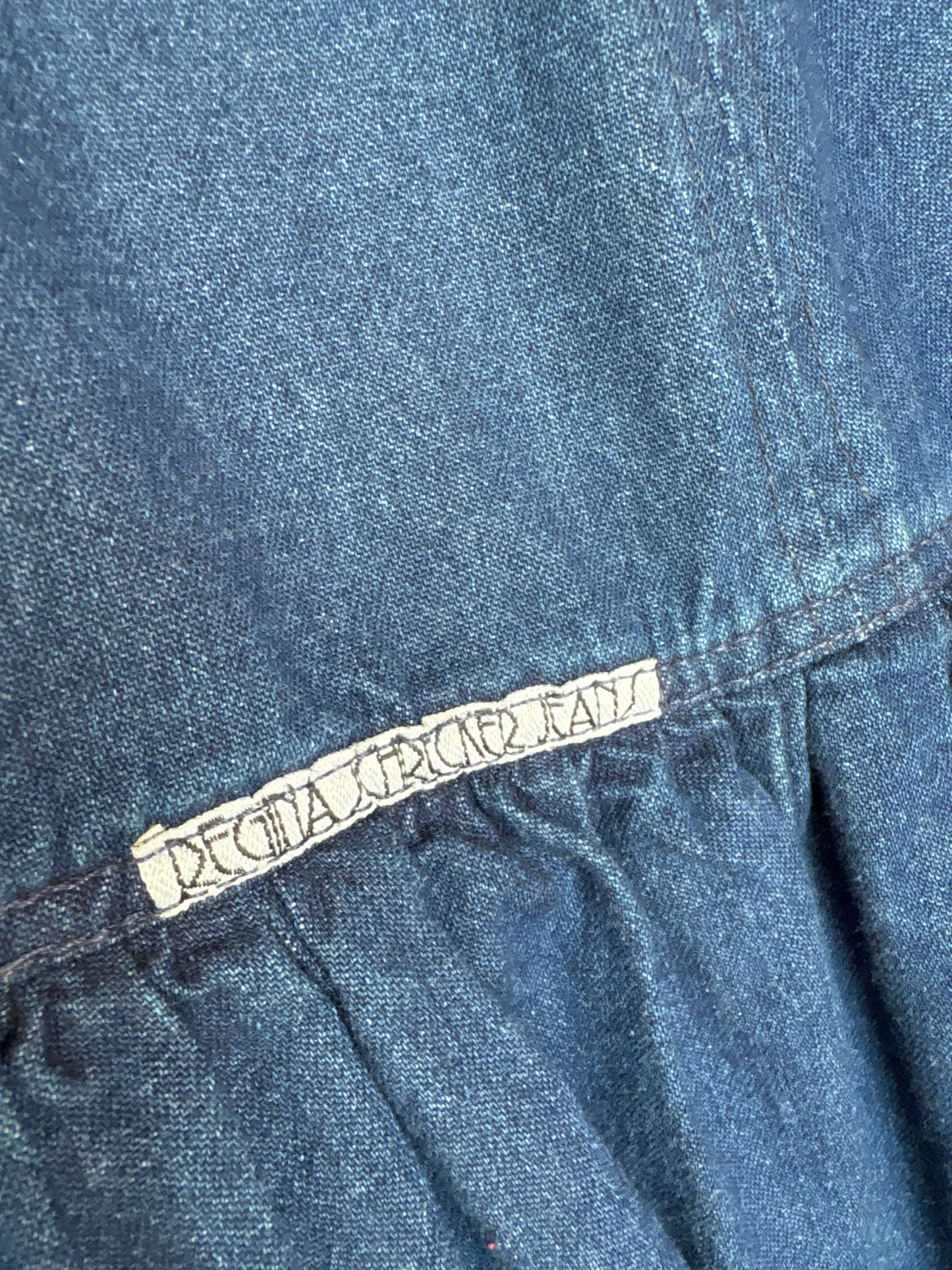 Fustă vintage maxi de designer din jeans în croi spectaculos