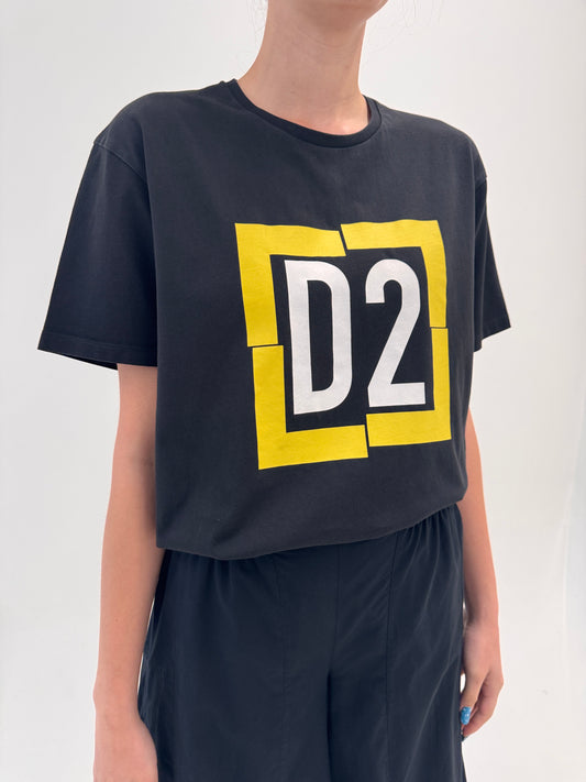 Tricou negru Dsquared din bumbac premium de gramaj mare