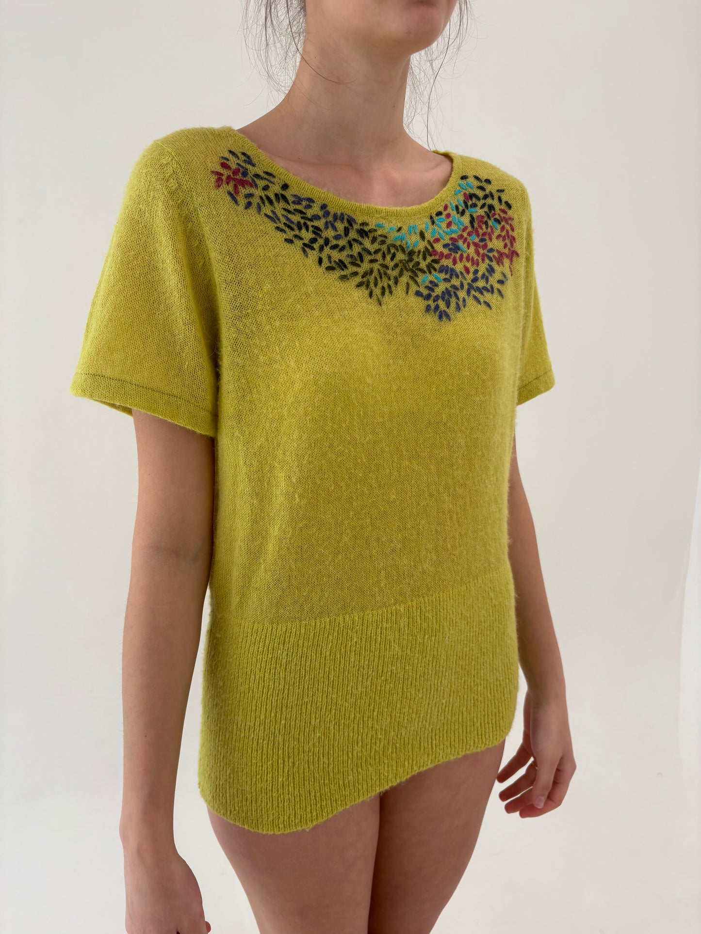 Top mustard green din lanita lightweight