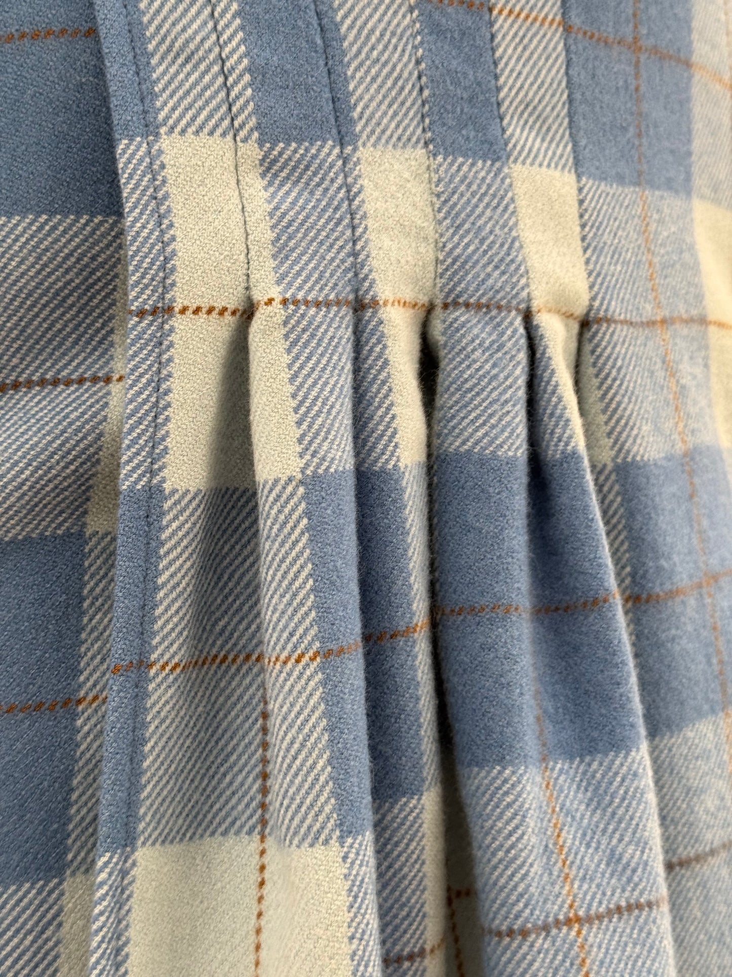 Fustă vintage plisată de brand luxury Les Copains din Tartan de lana extrafin