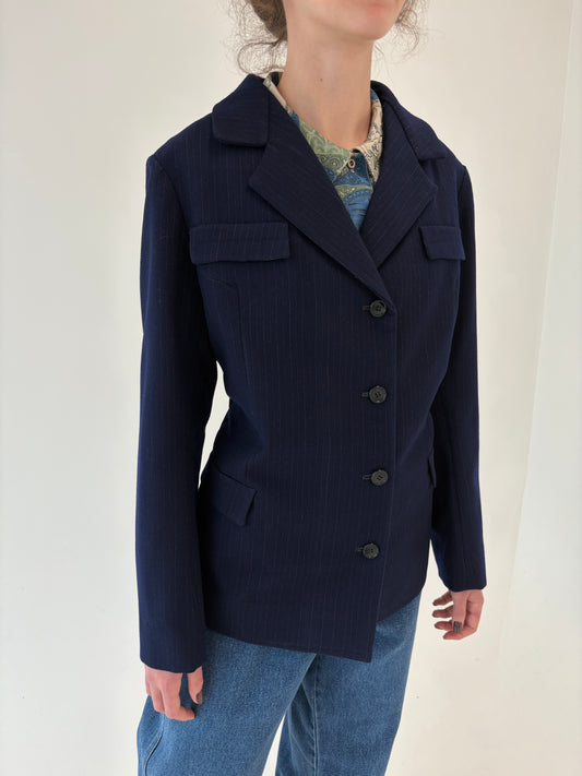 Sacou vintage în stil retro modern din stofă groasă de lana și extrafina