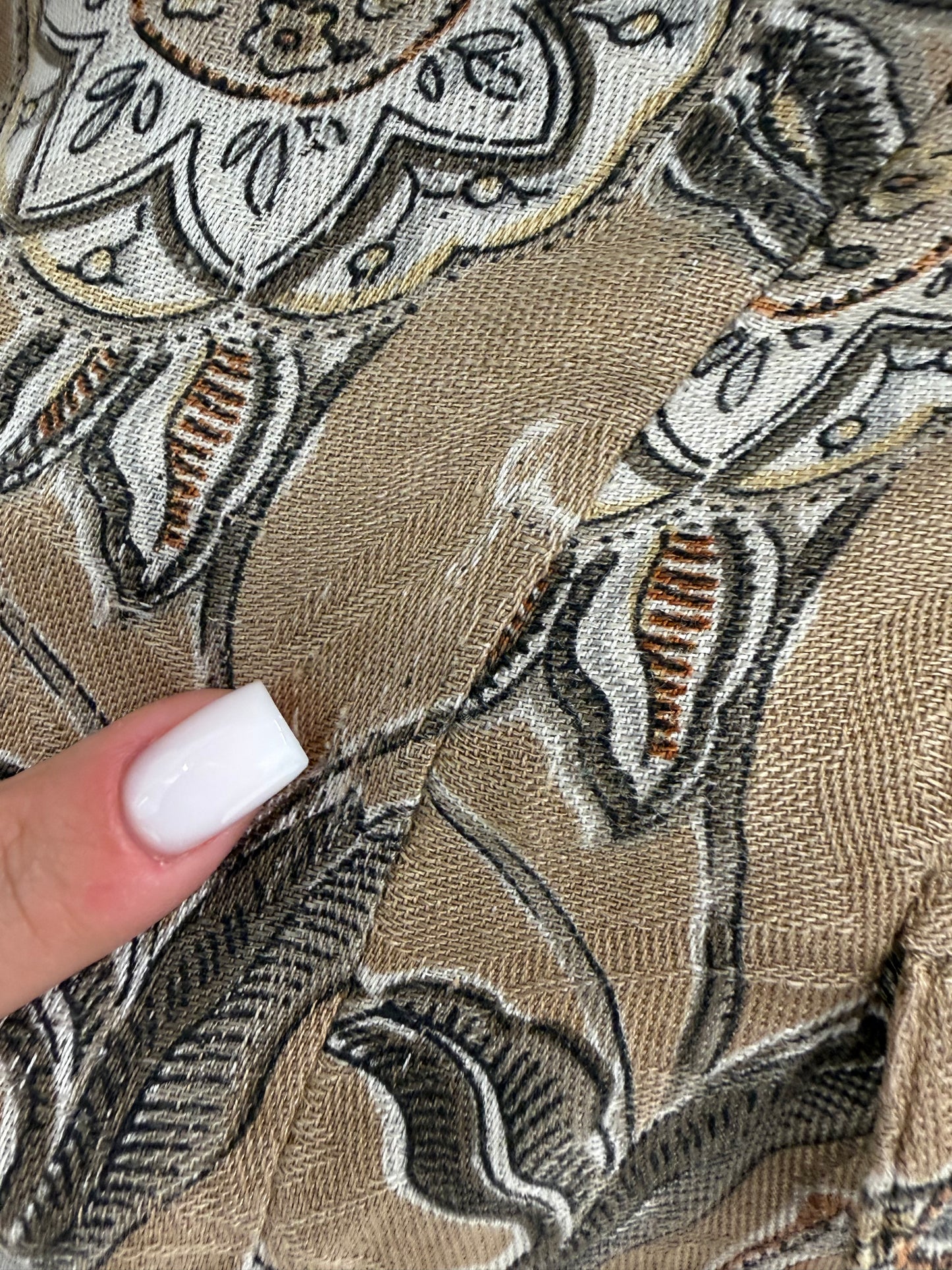 Sacou Max Mara camel din in cu print organic în culori neutre