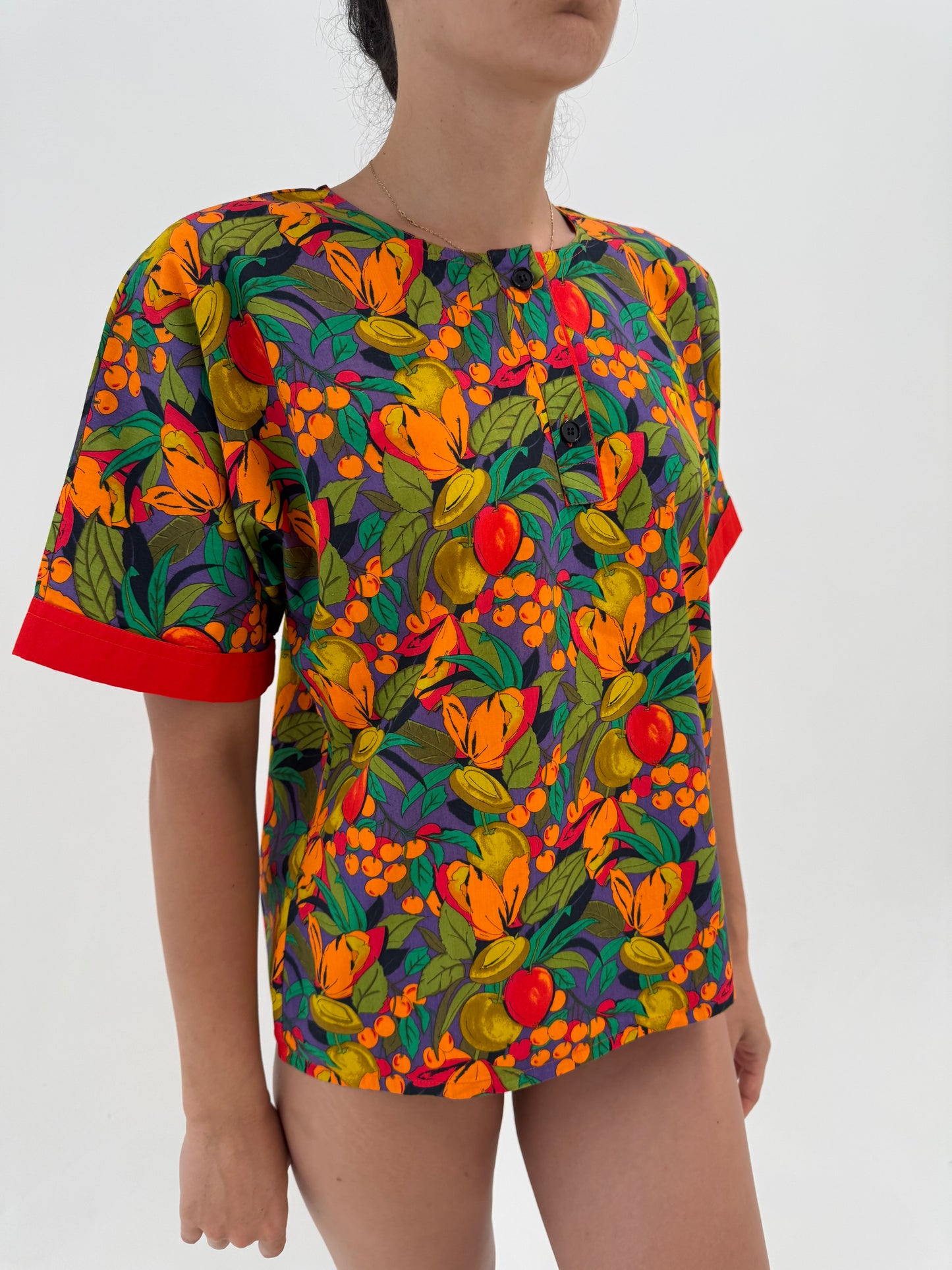 Top vintage Dior din cotton voile de arhivă sfârșit de ani 70- 80 început