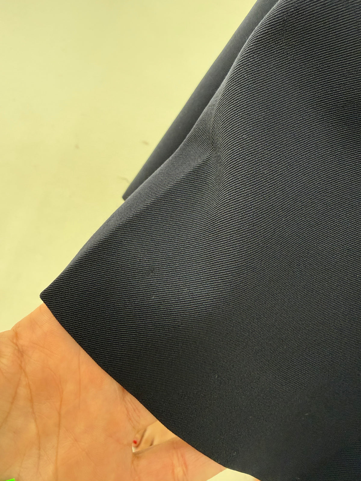 Fustă plisată midi Navy blue din twill extrafin de lana