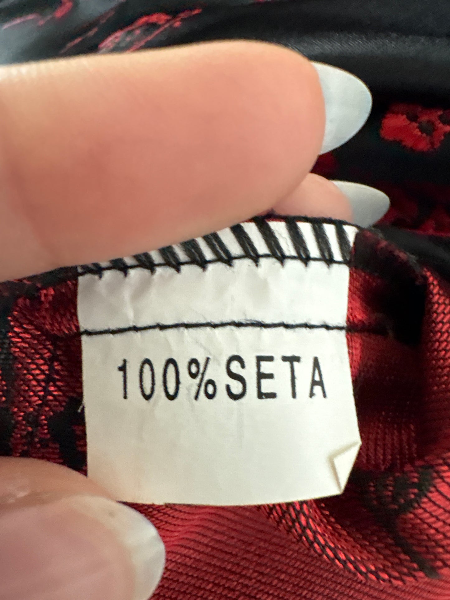 Top asiatic din jacquard de mătase naturală