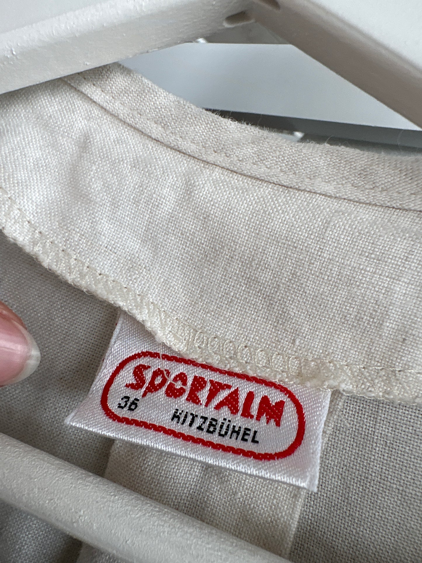 Cămașa de brand luxury Sportalm din pânză excepțională de in cu broderie